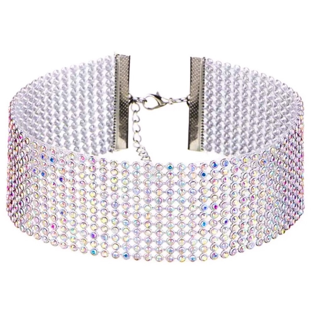 ⚜️𝟯𝟬%𝗢𝗙𝗙 𝗯𝘂𝗻𝗱𝗹𝗲𝘀 𝟯+⚜️ NEW Wide Glamorous Rhinestone Choker - Picture 12 of 15